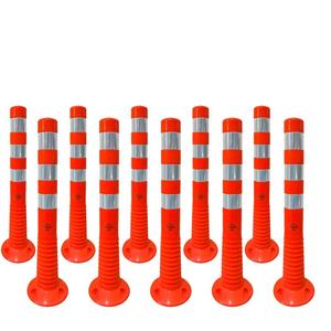 Ensemble de 10 délimiteurs flexibles de 75 x 8 cm, 100% TPU, produits d'avertissement routier - Product Image 2