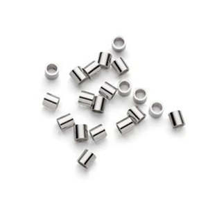 Tubos Redondos de Plata de 2mm y Plata 925 con Recubrimiento Electrolítico para Fabricación de Joyería, Cuentas Metálicas, 25/50/100 Piezas en Bolsa - Product Image 3