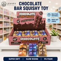 Jouet Squishy Barre de Chocolat à Remontée Lente Anti-Stress, en Mousse PU Souple, pour Apaiser les Mains et Apaiser le Bureau au Quotidien