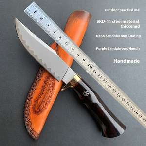 Cuchillo de Camping de Acero Inoxidable con Mango de Madera, Personalizable OEM, Grado Profesional - Product Image 3