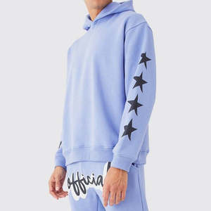 Bulk Sale Custom Logo Puff Printing Tracksuits 450GSM Oversized Clothing Winter Puff Print Tracksuit - Product Image 3