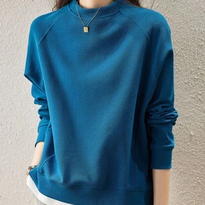 Suéter Informal Holgado de Otoño Invierno para Mujer, Jersey de Cuello Redondo con Contraste de Color Sólido, Camiseta Hecha de Poliéster - Product Image 4