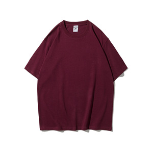 T-shirt Oversize Homme Roof Gallery Grande Taille Bordeaux 100% Coton Jersey Style Urbain Col Rond Manches Courtes Respirant Vierge Personnalisable - Product Image 1
