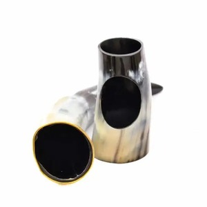 Handmade Horn Mug Natural Drinking Cup Polished Finish Viking Style Beer Mug for Home and Gifting - Product Image 1