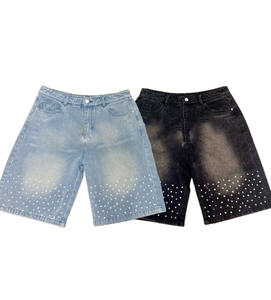 Pantalones Cortos Deportivos Glory Custom 2026 para Hombre, Estilo Americano, con Efecto Deslavado, Pedrería y Estampado Personalizado - Product Image 2