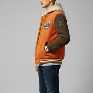 Veste en molleton de baseball universitaire entièrement personnalisée pour hommes, nouvelle mode, coupe régulière, broderie en chenille, veste d'hiver universitaire - Product Image 5