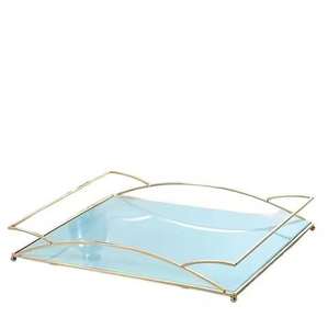 Plateau de service de Noël élégant de forme différente avec poignée dorée, finition émaillée, vaisselle pour les fêtes et les hôtels - Product Image 2