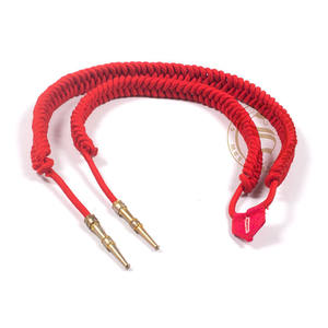 Aiguillette rouge sur mesure de haute qualité avec pointe dorée pour uniformes Fuerzas Armadas par Super Badges Company - Product Image 4