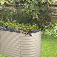 Bacs de jardin surélevés en acier inoxydable pour extérieur, OEM ODM, assemblage facile, revêtement poudré, grands, durables, modernes, classiques, pour légumes