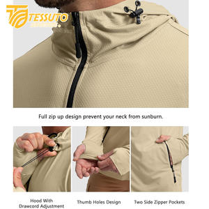 เสื้อมีฮู้ดสไตล์ฮิปฮอปผ้าฝ้าย100% หนักสำหรับผู้ชายเสื้อฮู้ดแบบวินเทจปักลายด้วยซิป - Product Image 6