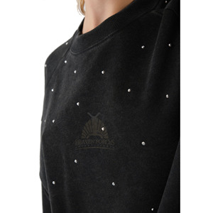Sudadera de Invierno para Mujer 2026 con Pedrería - 100% Algodón Felpa Ecológica Transpirable Estilo Urbano Diseño Personalizable - Product Image 5