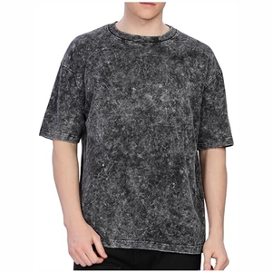 T-shirt pour homme logo personnalisé haute qualité coupe lourde décontractée surdimensionnée délavé à l'acide t-shirt vintage respirant pour hommes - Product Image 1