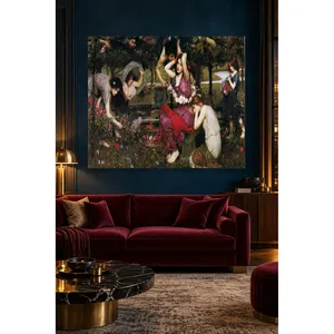 Fida Waterhouse Flora and the Zephyrs Girls Picking Flowers in the Garden Impression sur toile - Product Image 4