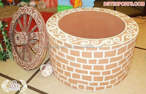 Stylish Haldi Ceremony FRP Lotus & Well Decor Srilankan <b>Wedding</b> Haldi Event <b>Props</b> South Indian <b>Wedding</b> Haldi Ceremony Decor <b>Prop</b> - Product Image 2