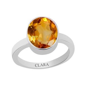 Anillos de Citrino Natural Certificado Sunela con Diamantes, para Uso Diario, con Patrón Numérico - Product Image 1