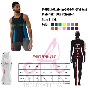 Chaleco de gimnasio transpirable personalizado de alta calidad, camiseta de entrenamiento para hombre, chaleco de Yoga de Pakistán, camiseta sin mangas de talla grande - Product Image 6