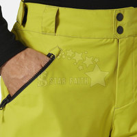 Pantalon de ski imperméable et isolé pour homme, idéal pour l'automne, le snowboard et les activités sportives en extérieur, avec fermeture boutonnée et logo personnalisé.