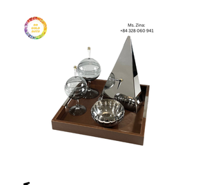 Bandeja de cuero decorativa Premium con asas fuertes para té, café, desayuno, comida y bebida, organizador para servir - Product Image 2