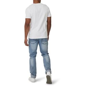 เสื้อยืดคอกลมติดตั้งระดับพรีเมียมสําหรับผู้ชายเสื้อยืด Tri-Blend สั้นขนาดใหญ่ติดตั้งเสื้อยืดผู้ชายสีขาว tri-blend - Product Image 3