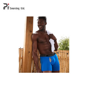 Calzoncillos bóxer de algodón para hombre, ropa interior sin costuras con logotipo personalizado, diseño elástico, 2023 - Product Image 4