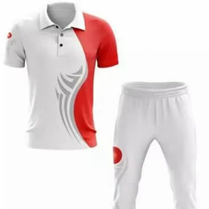 Cómodo tejido de punto de poliéster 100% de alta calidad último diseño jugadores de Cricket media manga cuello camiseta uniforme para - Product Image 1