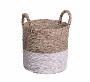 Cesta de almacenamiento tejida a mano de Vietnam, cesto para la colada, sortija personalizada, organizador para el hogar, cesta extragrande para algas marinas - Product Image 5