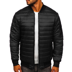 Blouson aviateur pour hommes sur mesure en gros poids léger avec manches longues col montant de haute qualité dernier style lettre motif - Product Image 1