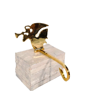 Soporte de media de Metal dorado antiguo Diseño de adorno festivo Perfecto para la decoración elegante de Navidad y vacaciones de mesa - Product Image 1