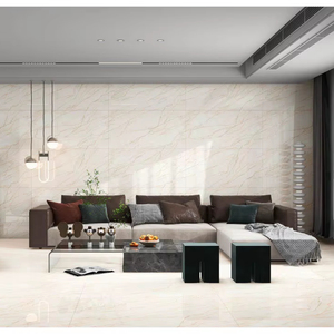 Carreaux en porcelaine de qualité supérieure 600x1200 mm, texture de pierre calcaire mate, grand panneau, revêtement de sol intérieur élégant - Product Image 1