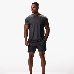 Conjunto de camiseta y pantalones cortos de algodón con estampado personalizado liso para hombre Conjunto de verano para hombre Unisex de alta calidad - Product Image 2