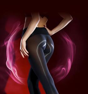 Collants noirs pour femmes <span class=keywords><strong>60</strong></span> deniers, effet velours brillant, semi-opaques, taille haute, sans couture - Product Image 5