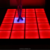 Lumière LED encastrée carrée en verre pour extérieur, éclairage de sol interactif 3D, changement de couleur RVB, étanche IP67, contrôle DMX