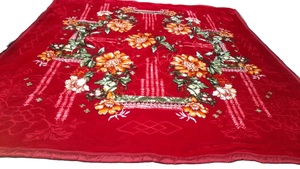 Couverture en polaire double couche 100% polyester personnalisable, tissu tricoté, doublure en sherpa, quatre saisons, écologique, unie - Product Image 2