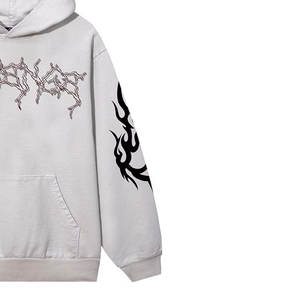 Sudadera con capucha de gran tamaño personalizada DTF DTG con estampado de diamantes de imitación para hombres, ropa de calle, Jersey, sudadera de moda - Product Image 3