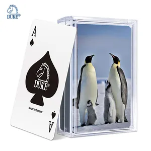 הדפסה מותאמת אישית עיצוב באיכות גבוהה מתנות למזכרות קלפי משחק פלסטיק פוקר TW דיוק קלפים ומשחקים 54 קלפים לסט