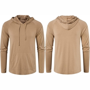 Kandari Sports Supply Sweat à capuche en molleton de coton pour hommes 320 gsm Heavyweight Breathable Customizable Solid Color Oversize Pocket Hoodies - Product Image 1