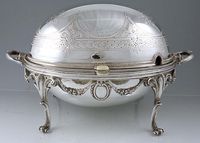 Chauffe-plat inspiré du patrimoine avec des lignes classiques Look antique Serveur de nourriture pour les buffets, les fêtes, les mariages et la maison uniquement