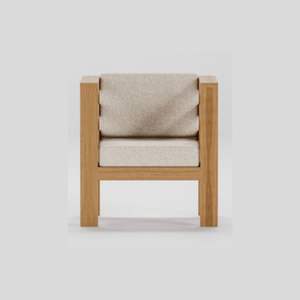 Sillas de Salón de Diseño Único con Toque Moderno, Madera de Teca Kengaka, Asiento de Espuma Suave y Tela Suave, Muebles Indonesios - Product Image 2