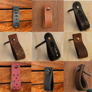 Modern Design Leather Drawer <b>Door</b> Cabinet Knobs & Pull Handle Export Quality [HBRMW 259] <b>for</b> Apartments - Product Image 3