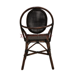 Nouvelle Chaise en Rotin Minimaliste Moderne Classique Noir Vieilli pour la Maison, le Salon, le Restaurant, le Bar, la Salle à Manger, le Jardin, la Terrasse - Product Image 3