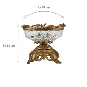 Cenicero de cobre antiguo hecho a mano, soporte decorativo de latón y cristal, diseño vintage, accesorio elegante para fumar para decoración de lujo - Product Image 6