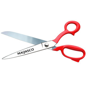 Tijeras de Sastre Resistentes de Acero Inoxidable para Cortar Tela con Mango Rojo MAQNSCO Tijeras Profesionales para Confección - Product Image 2