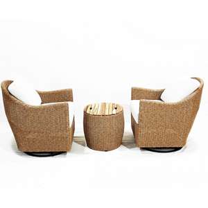 CH Factory-Canapé modulable élégant en rotin avec assise profonde et coussins de haute qualité - Product Image 2