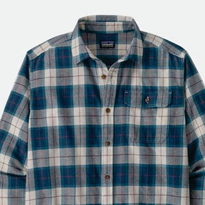 เสื้อเชิ้ตติดกระดุมสำหรับผู้ชายเสื้อเชิ้ตแขนยาวสีดำขาวดำเทาน้ำเงินกลางแจ้ง - Product Image 4