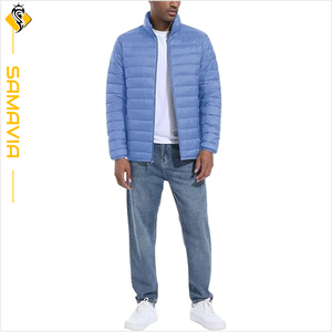 Chaqueta acolchada de invierno acolchada ligera para hombre, abrigo transpirable a prueba de viento para exteriores con cierre de cremallera listo para enviar - Product Image 4