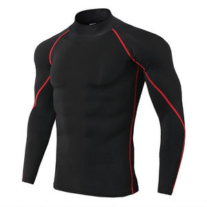 BJJ men rash guard artes marciales ropa deportiva protección solar manga larga seco rápido jiu jitsu elástico cuello alto camisas de compresión - Product Image 1