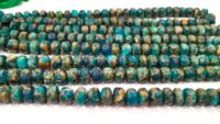 Perles de Turquoise Cuivrée Bleue Naturelle EMINENT JEWEL, Rondelles Simples de 6 mm, Haute Qualité, 8 Pouces de Long pour la Fabrication de Bijoux