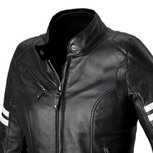 Genuine Leather Women <b>Biker</b> <b>Jacket</b> Ladies Motorcycle Riding Coat Slim Fit Fashion Moto Outerwear Vintage Black Cafe Racer <b>Jacket</b> - Product Image 5