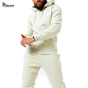 Pantalons de sport de bonne qualité, survêtements deux pièces personnalisables pour l'hiver, respirants, 100% coton, unis, pour l'entraînement physique - Product Image 6