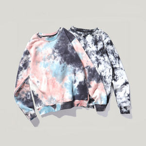 New Design Custom Men's High Street <b>Tie</b> Dye 100% Organic Cotton Eco-Friendly Casual Fleece Winter Sweatshirt - Product Image 4